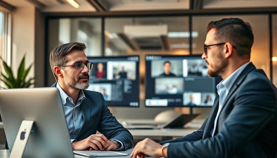 Professionals discussing in a virtual meeting about triple net leases.