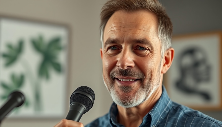 Middle-aged man discussing Trifecta with an S-Corp into a microphone.