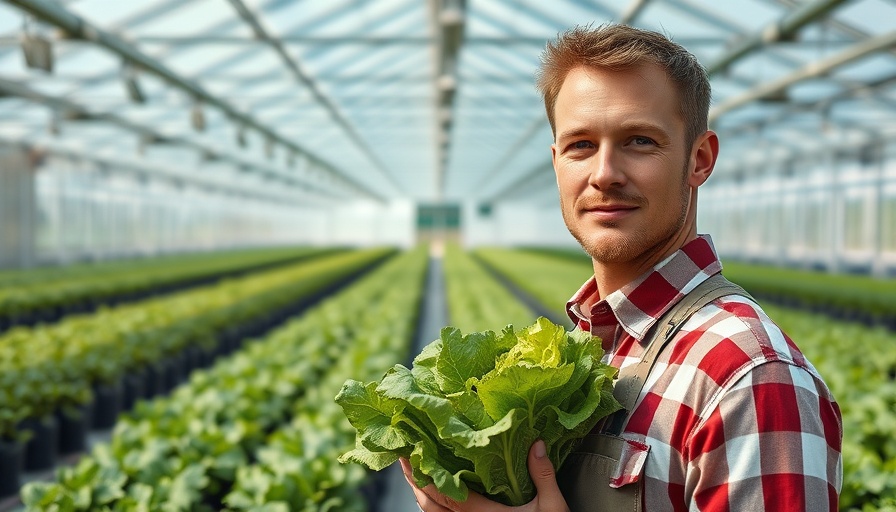 Agri-Tech Investment in the Caribbean: farmer in greenhouse with lettuce