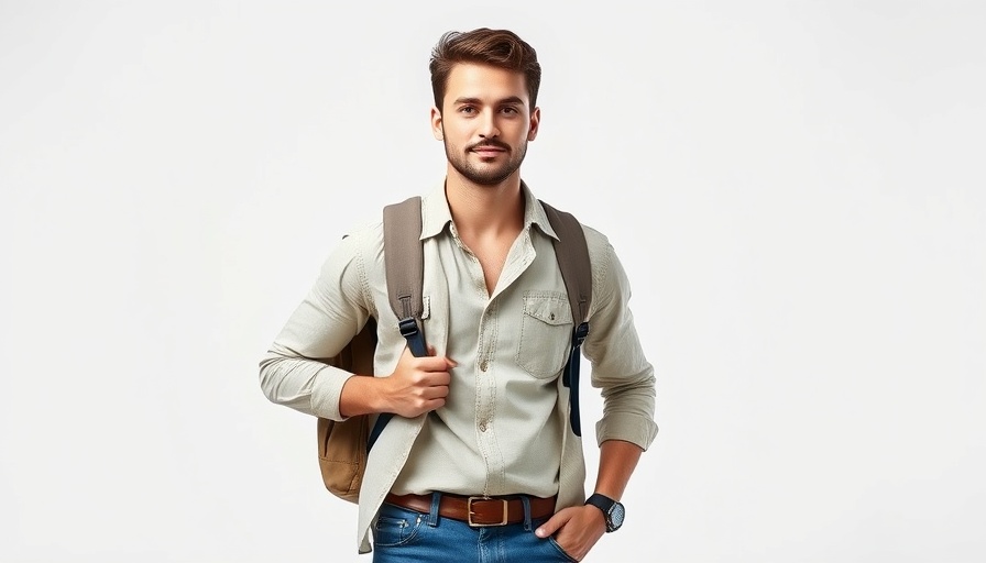 Confident person in a studio portrait with a white background.