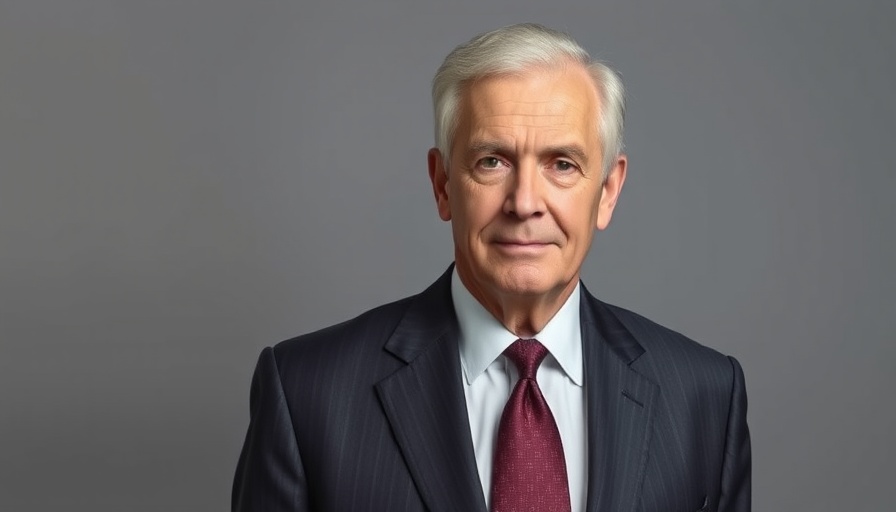 Distinguished older man in a suit, neutral expression, portrait for Canada Trade Ties with Europe and Indo-Pacific.
