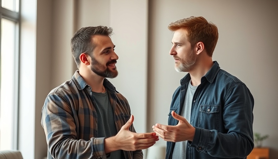 Man discussing government shutdown impact on local communities indoors.