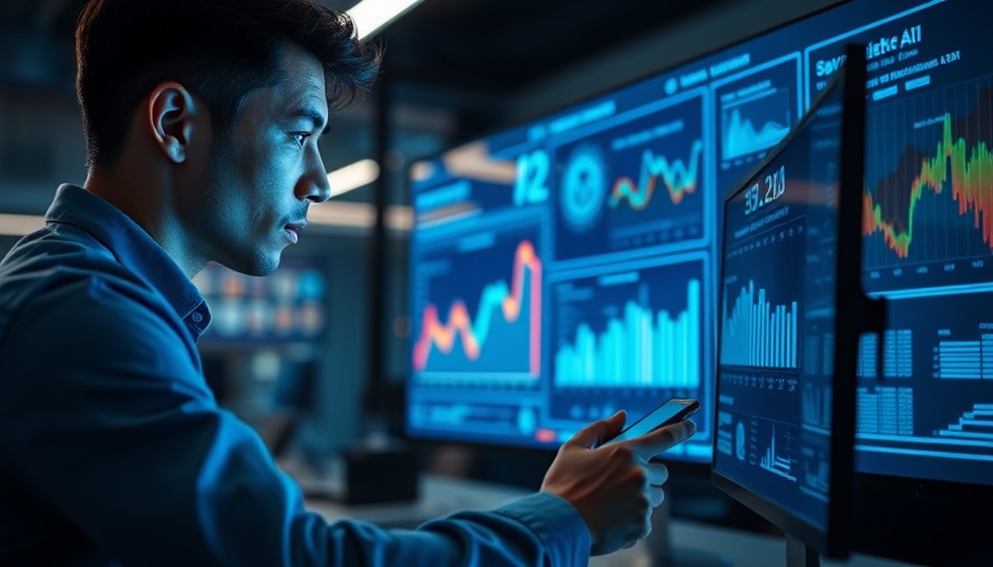 AI in property management with professional analyzing digital graphs.