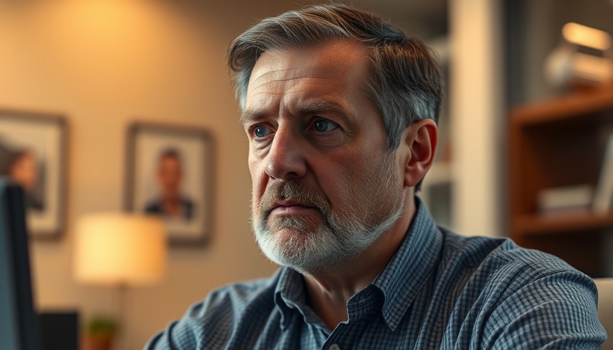 Middle-aged man discussing trading cryptocurrency in a Roth IRA.