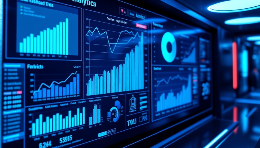 Futuristic digital real estate analytics interface with AI elements.