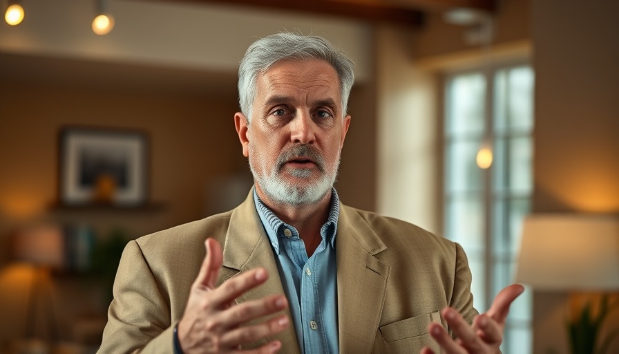 Man explaining short-term rental tips in a well-lit room.