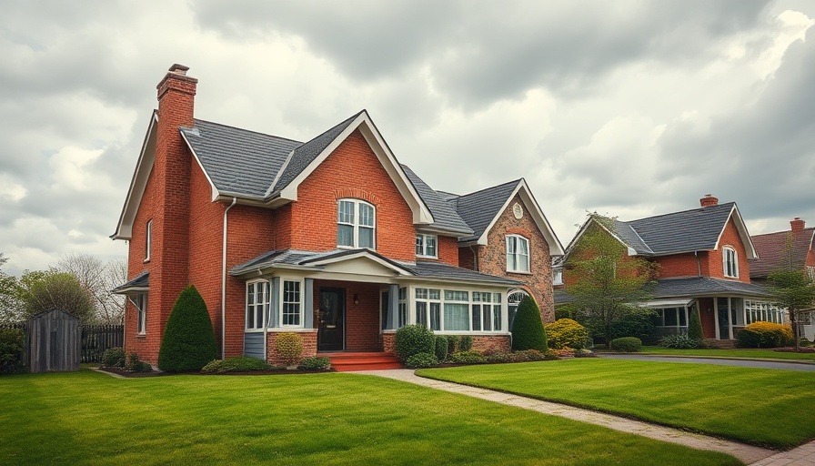 Charming suburban house with diverse brickwork and green lawn, showcasing creative ways to market a house for sale.