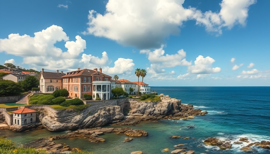 Luxury coastal estates with rocky shore, Flagship Real Estate Advisors Forbes Global Properties.