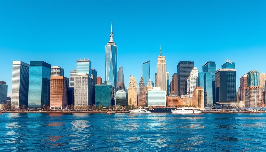 Manhattan skyline highlighting the real estate market.