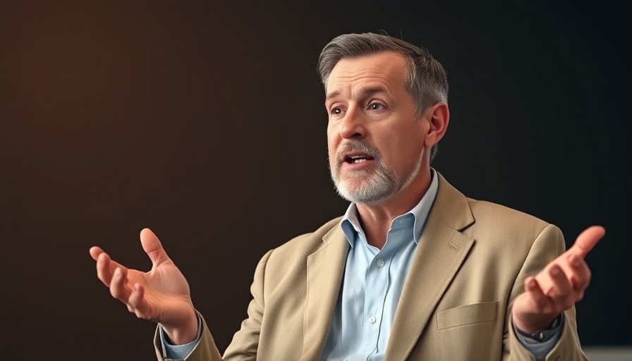 Middle-aged man discussing car expense write-offs in beige blazer.