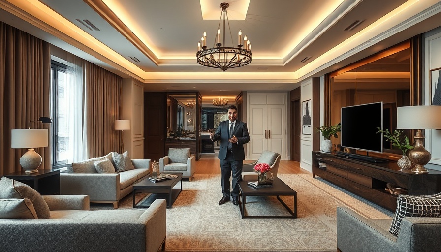 $65 million luxury real estate listing interior with modern decor.