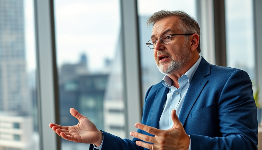 Man discussing Tax-Free ATM Health Savings Account benefits in office.