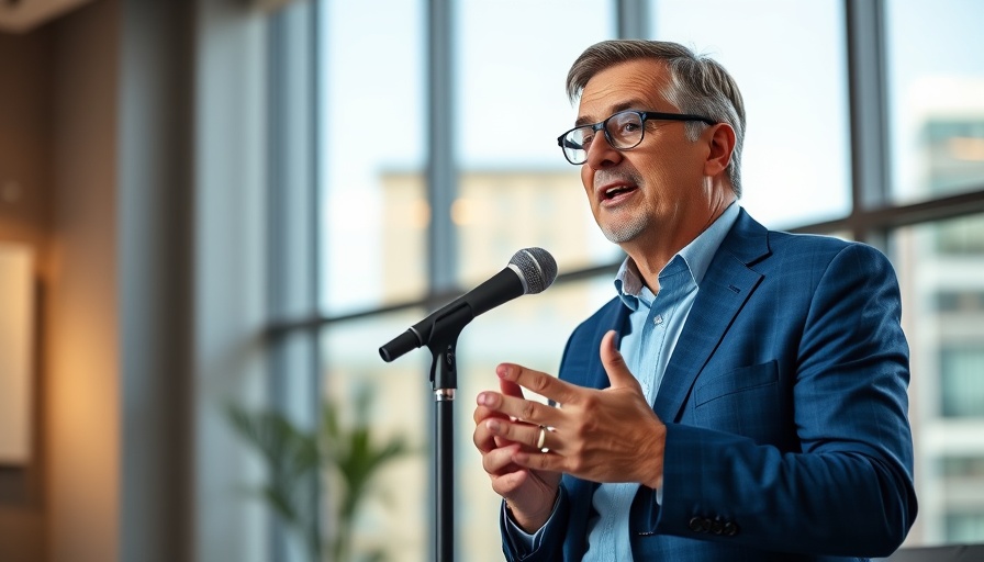 Business leadership insights being discussed by a speaker.