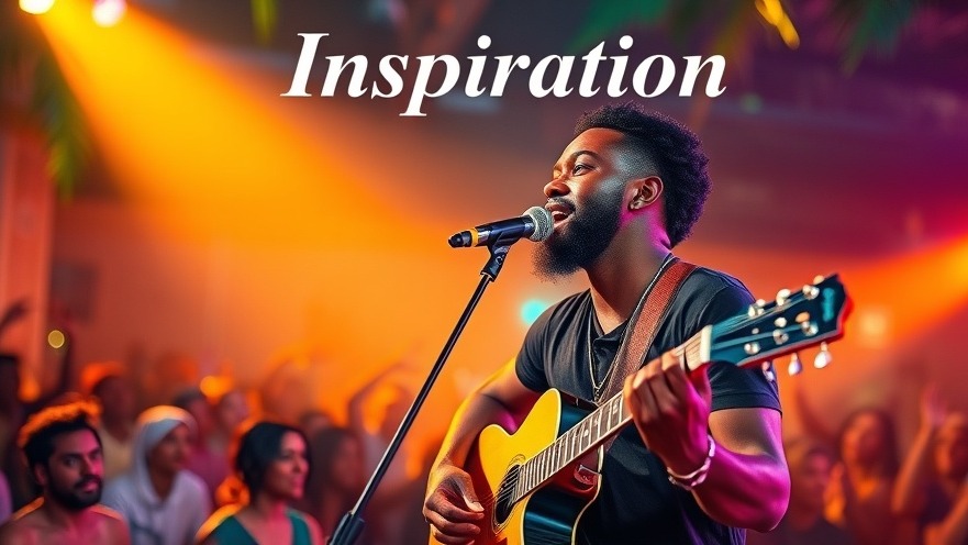 Young musician RG Skinny performing Saint Lucia music on stage, inspiring the crowd.
