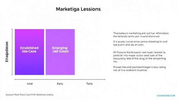 AI adoption stages chart for marketing use case in SMEs, purple blocks.
