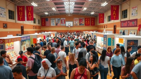 New Jersey events December 12-14: Indoor craft fair with bustling crowd.