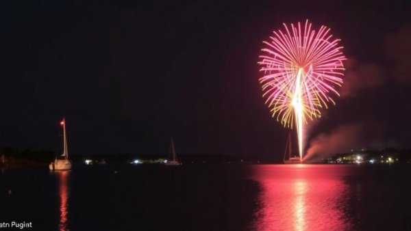 Tuckerton Seaport Fireworks Over the Lake