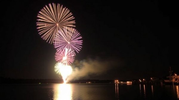 Tuckerton Seaport Fireworks Over the Lake