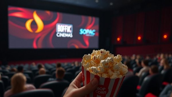 New Jersey movie theater updates: Hand with popcorn at SOPAC cinema.