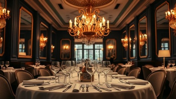 Fine Italian dining setup in New Jersey with elegant decor.