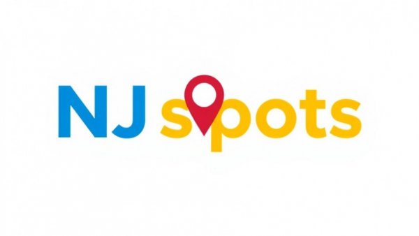 NJspots logo with map pins in blue, red, yellow.