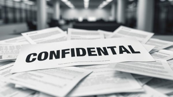 Confidential documents emphasizing secrecy, Epstein Files Release.