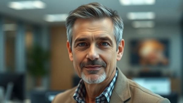 Middle-aged man in office setting for Gotham FC health partnership.