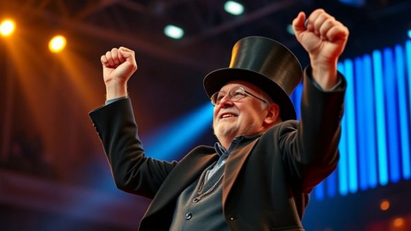 Herman's Hermits Christmas Concert performer exuding joy in New Jersey.