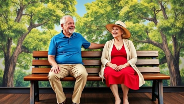 Older couple enjoying a moment on stage for New Jersey arts reviews.