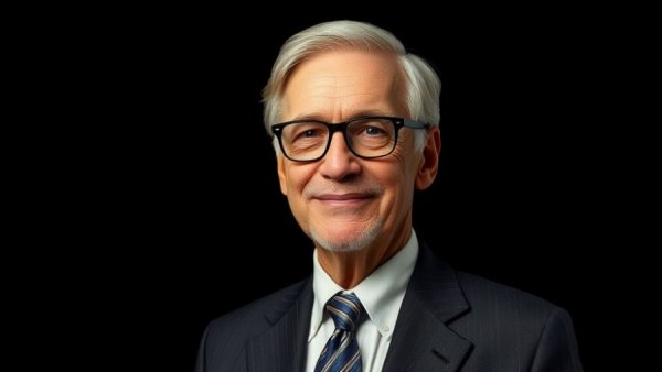 Portrait of a smiling older man in a suit related to Disclosure Day.