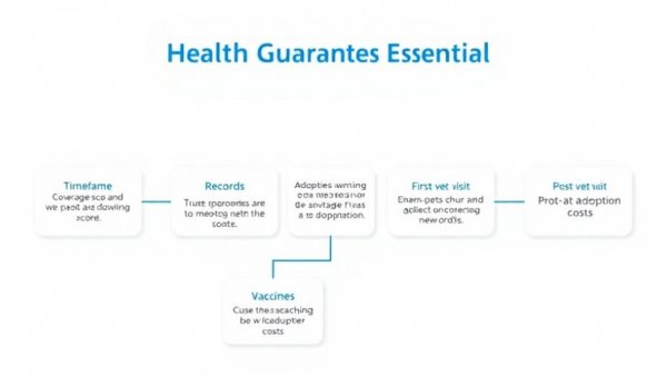 Flowchart of health guarantee essentials for puppy adoption contract template.