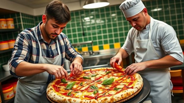 Chefs crafting a pizza, New Jersey dining guide feature