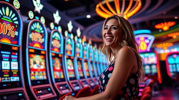 Ocean Casino jackpot winners celebrating a big slot machine win.