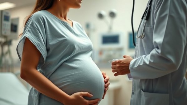 Doctor examines pregnant woman at New Jersey hospitals for New Year's babies 2026.