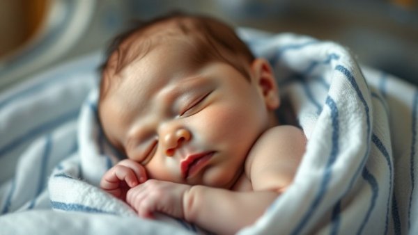 First babies of 2026 in NJ: Newborn peacefully swaddled.