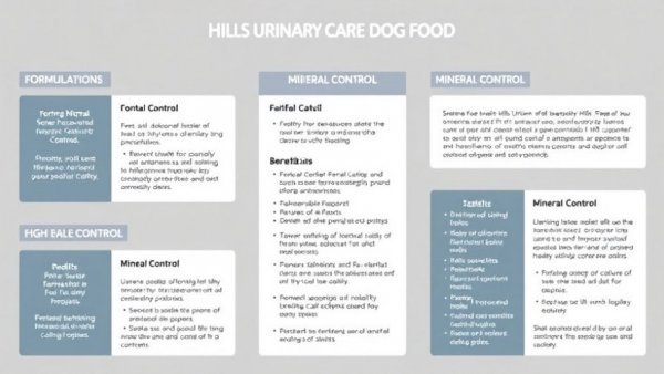 Features of Hills Urinary Care Dog Food with formulations and benefits.