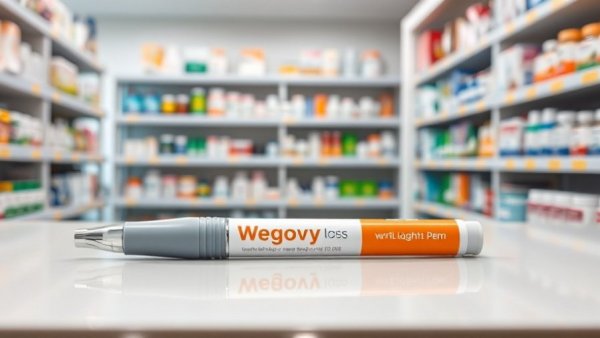 Wegovy weight loss pen on pharmacy counter during launch.