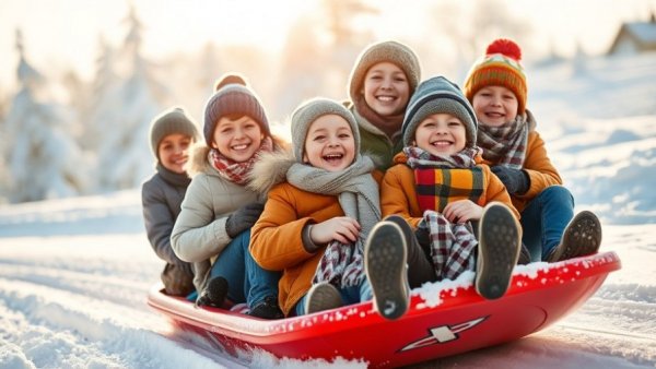 Family sledding fun during New Jersey events January 2026.