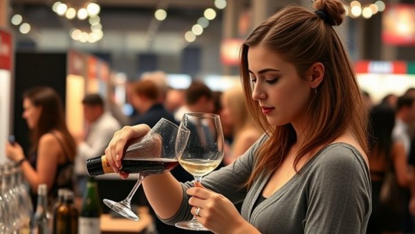 Jersey City Wine Fest attendees enjoy wine pouring event.