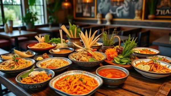 Delicious Thai cuisine spread for New Hope and Lambertville Restaurant Week.