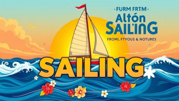 Wayfinder Regatta New Jersey vibrant poster with sailboat and waves.