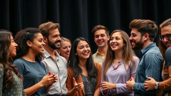 Diverse young performers engaged on stage at NJPAC Newark.