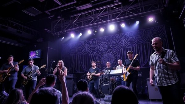 Live music performance in New Jersey, band on stage, New Jersey arts reviews.