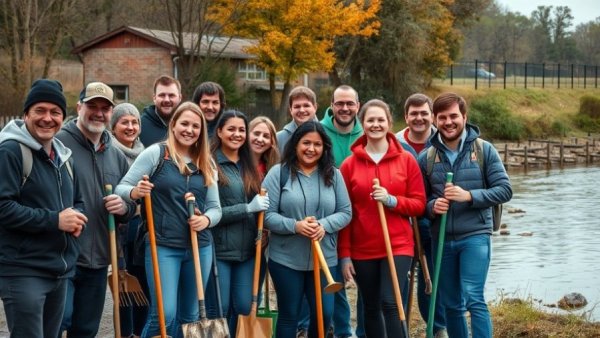 Volunteers in NJ clean riverside for MLK Day service opportunities.