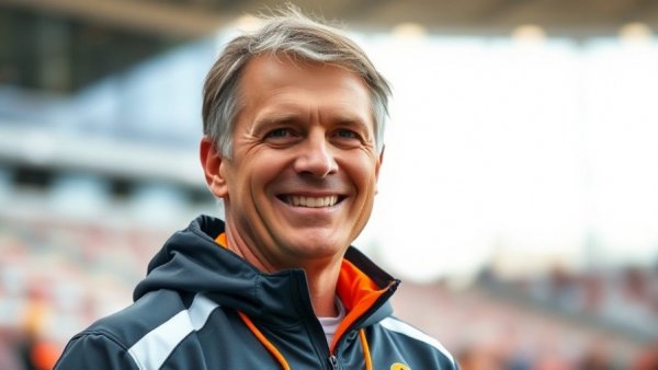 Ravens hiring Jesse Minter as head coach, smiling confidently, stadium background.