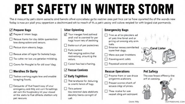 Dog Rescue Operations winter storm safety checklist for pets.