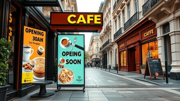 Promotional signage of Honey Brewed Cafe Hackensack opening soon.