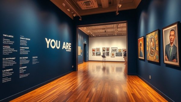 Staten Island Triennial 2026 art gallery entrance with artist names.