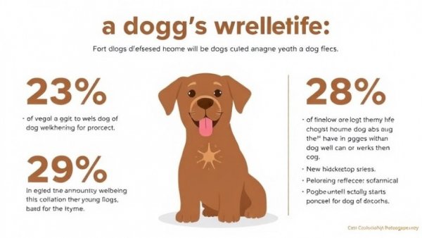 Infographic on ethical pet care standards showing dog wellbeing stats.