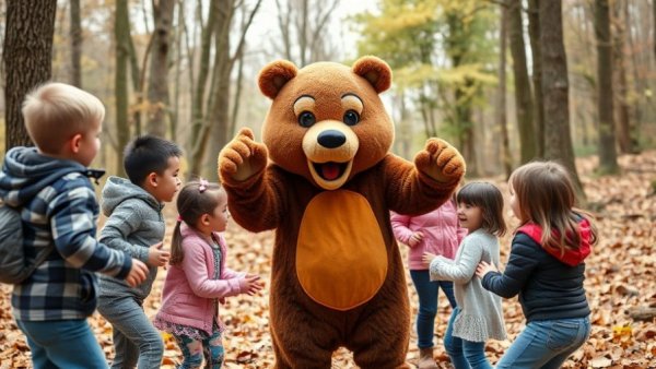 Fun things to do in New Jersey with kids, outdoor mascot event.